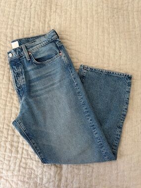 MOTHER The Ditcher Crop Jeans | Women's Light Blue Cropped Ankle Jeans